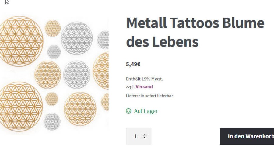 Tattoo Blume des Lebens